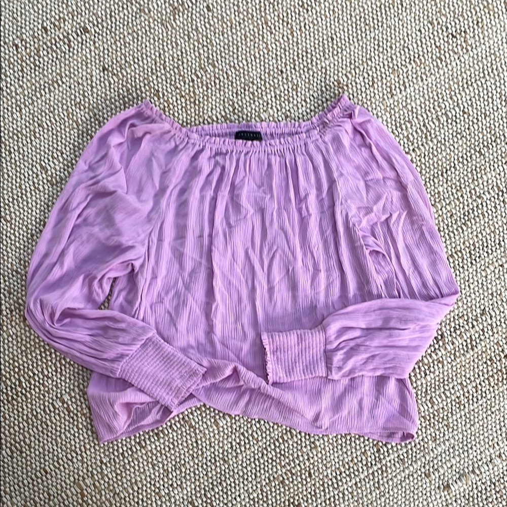 Light Purple Off-Shoulder Blouse